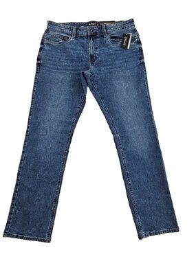 Buffalo David Bitton Evan Jeans Men's 36x32 Medium Wash Straight Stretch NWT